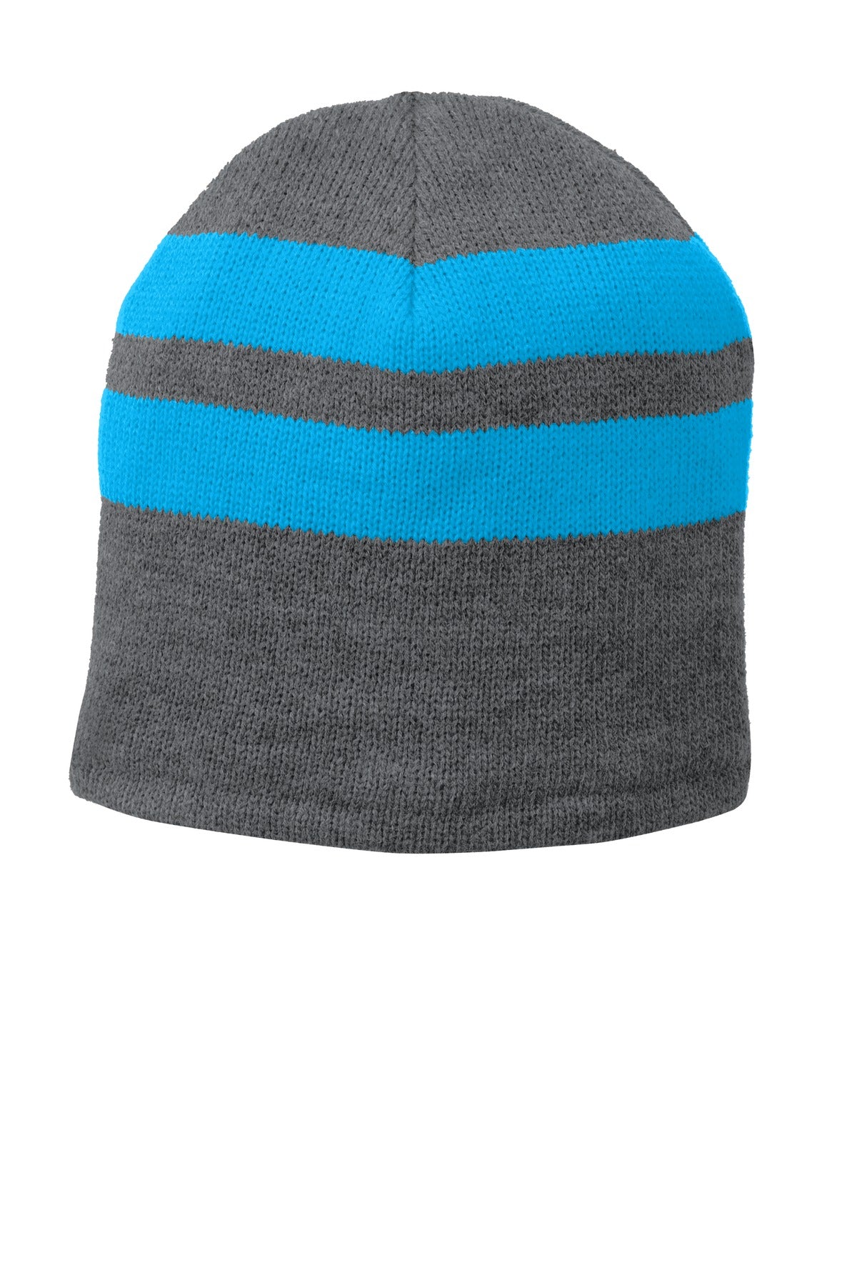 Port & Co ™ Fleece-Lined Striped Beanie Cap. C922
