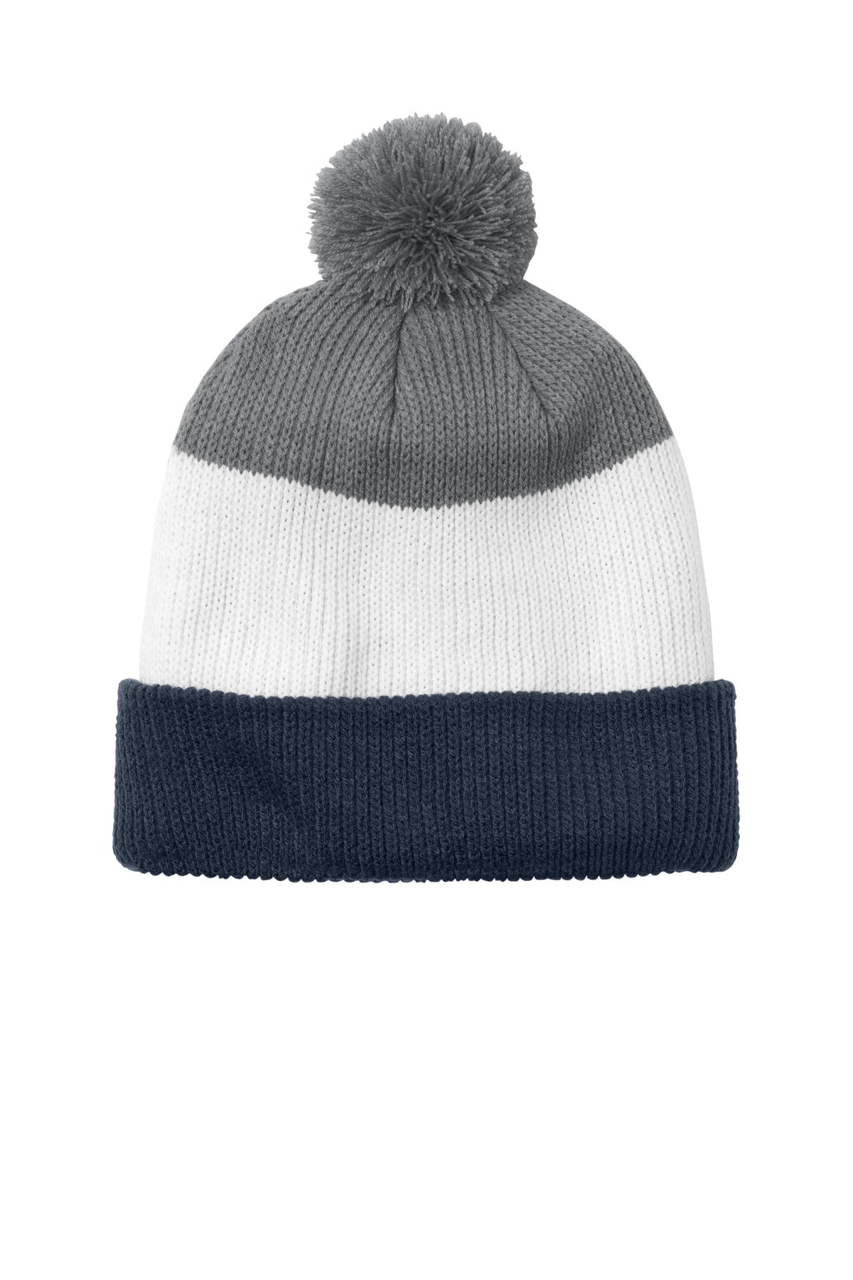 Port Authority ® Cozy Striped Pom Beanie C979