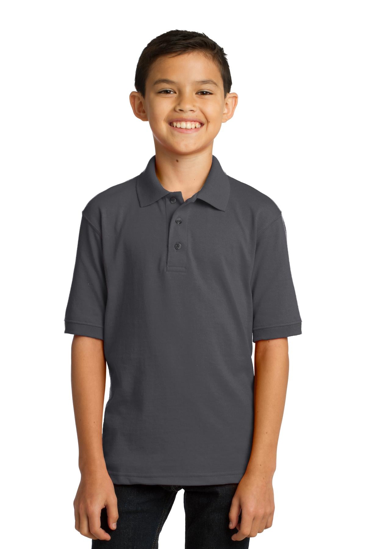 Port & Co ™ Youth Core Blend Jersey Knit Polo. KP55Y