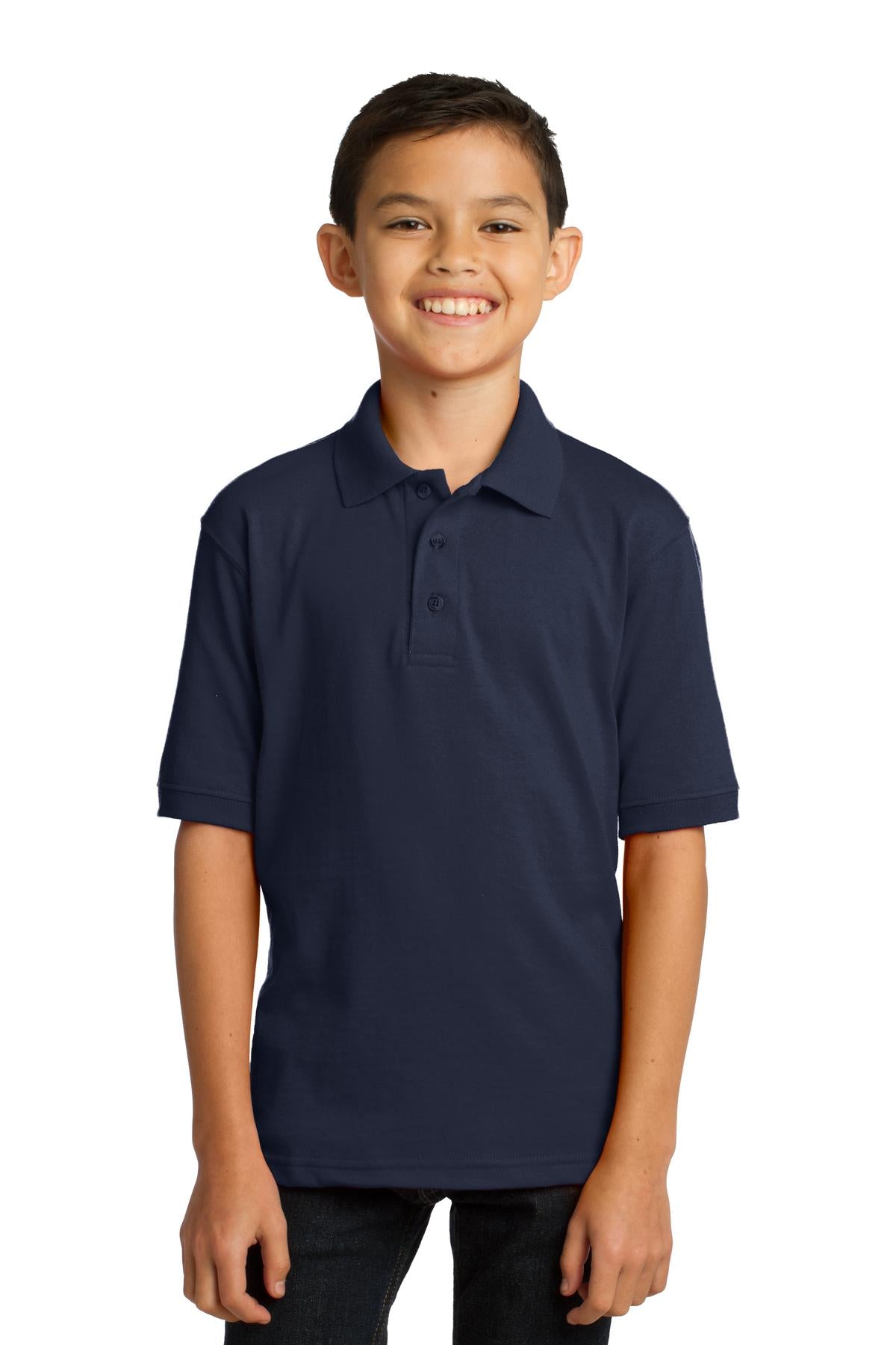 Port & Co ™ Youth Core Blend Jersey Knit Polo. KP55Y
