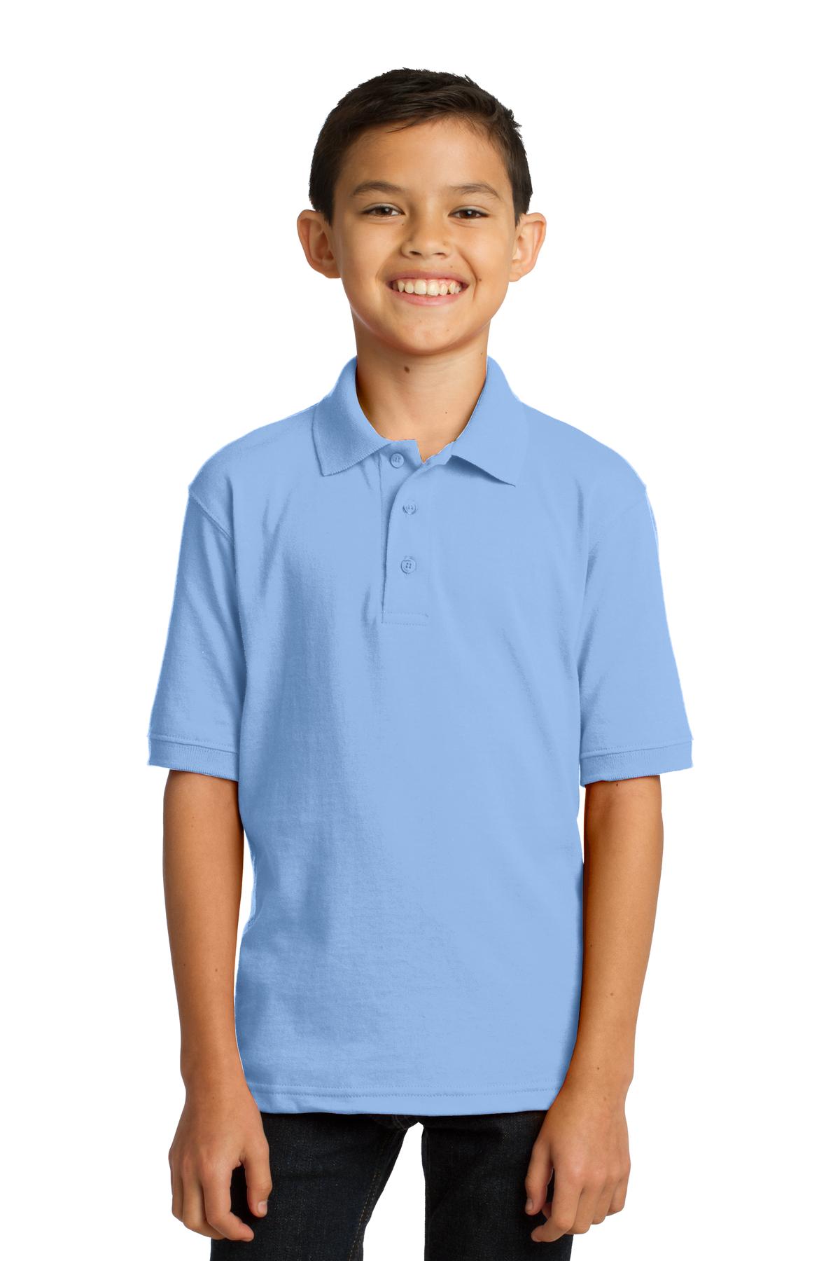 Port & Co ™ Youth Core Blend Jersey Knit Polo. KP55Y