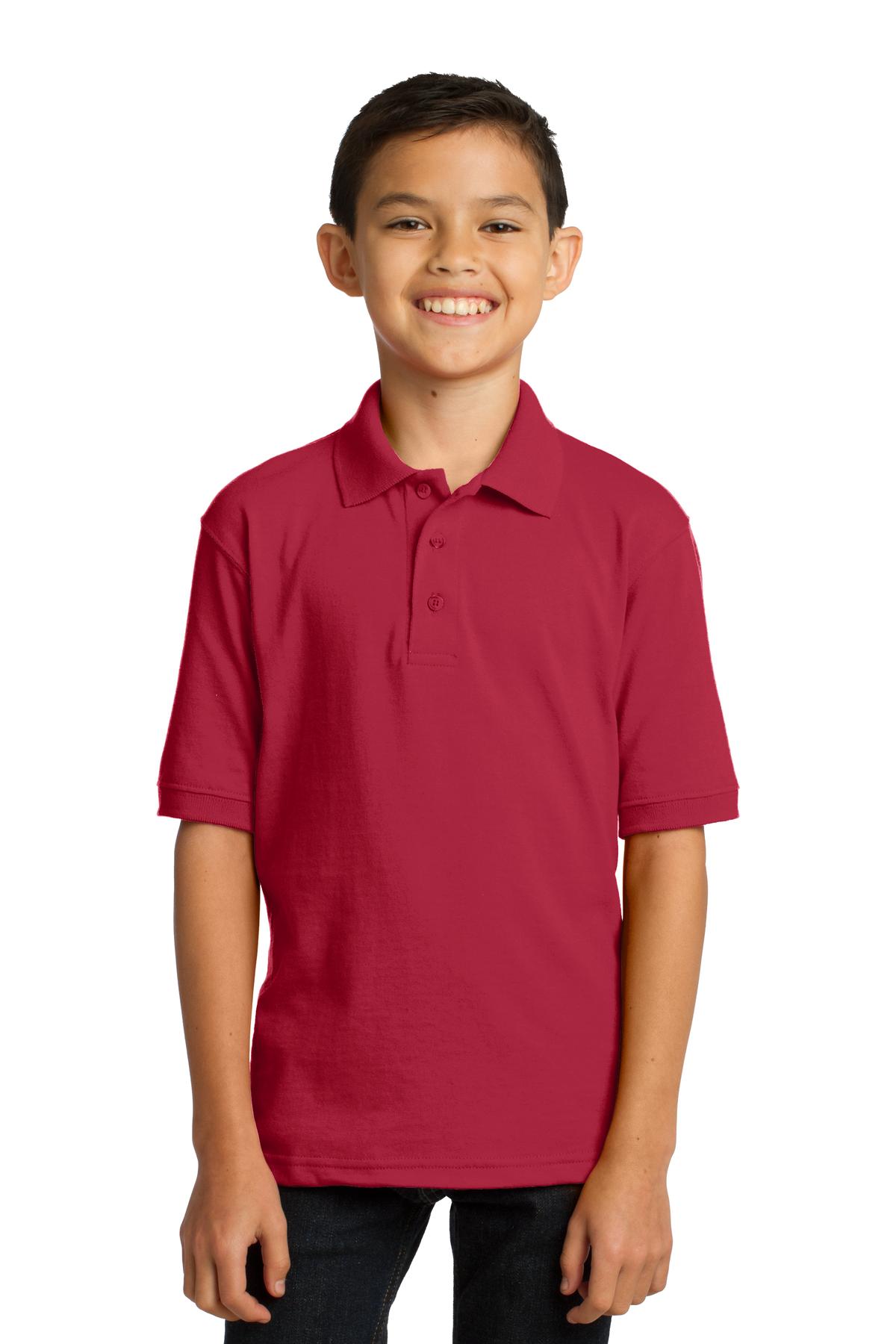 Port & Co ™ Youth Core Blend Jersey Knit Polo. KP55Y