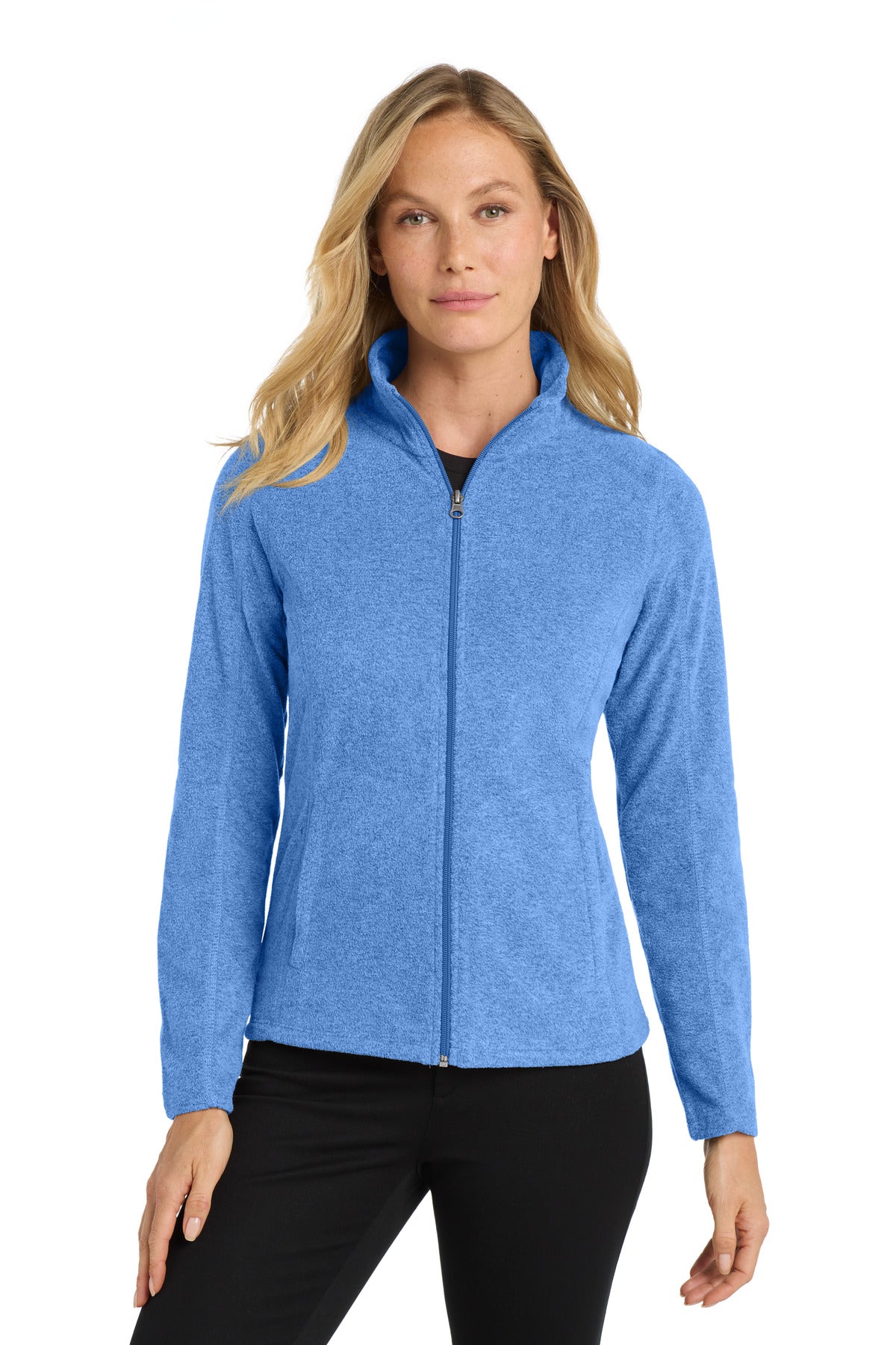 Port Authority ® Women's Heather Microfleece Full-Zip Jacket. L235