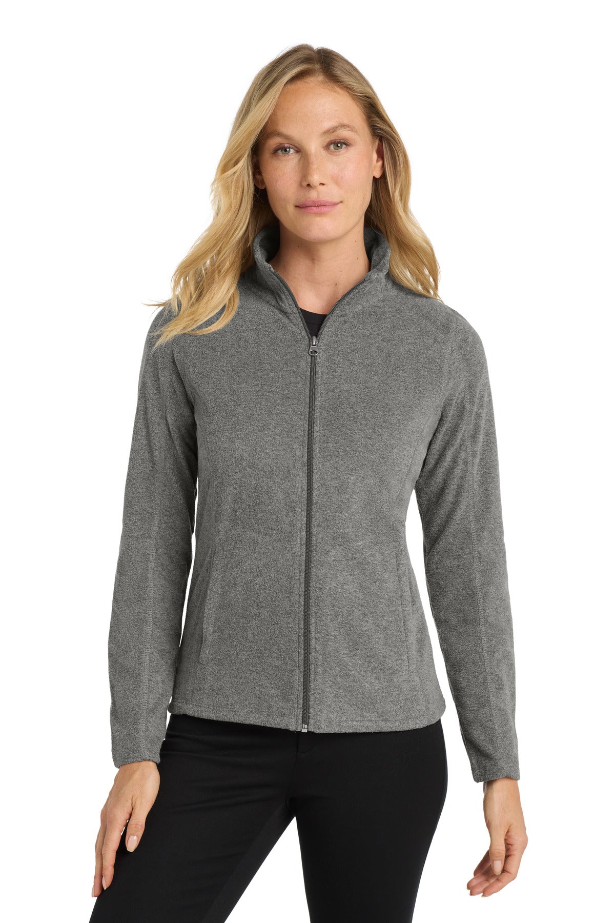 Port Authority ® Women's Heather Microfleece Full-Zip Jacket. L235