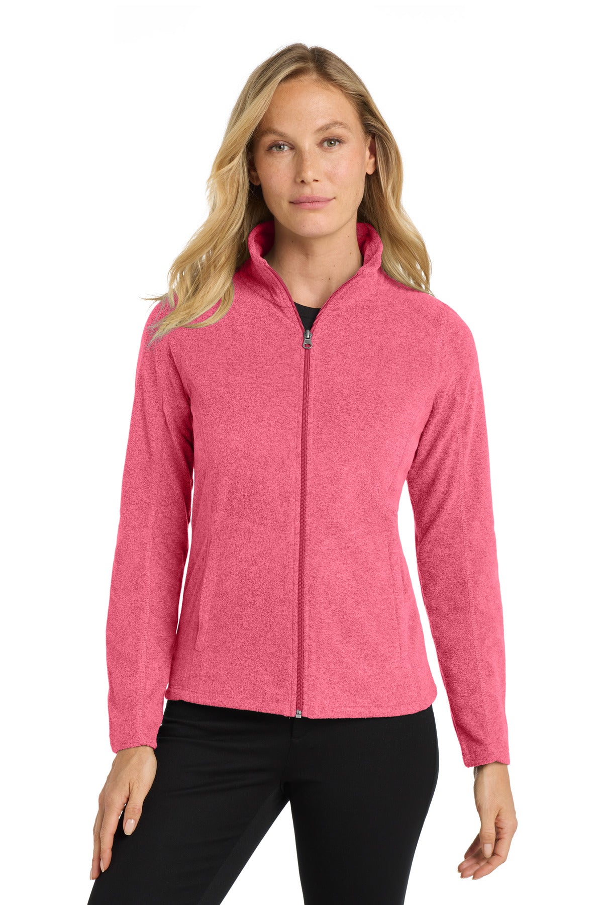 Port Authority ® Women's Heather Microfleece Full-Zip Jacket. L235