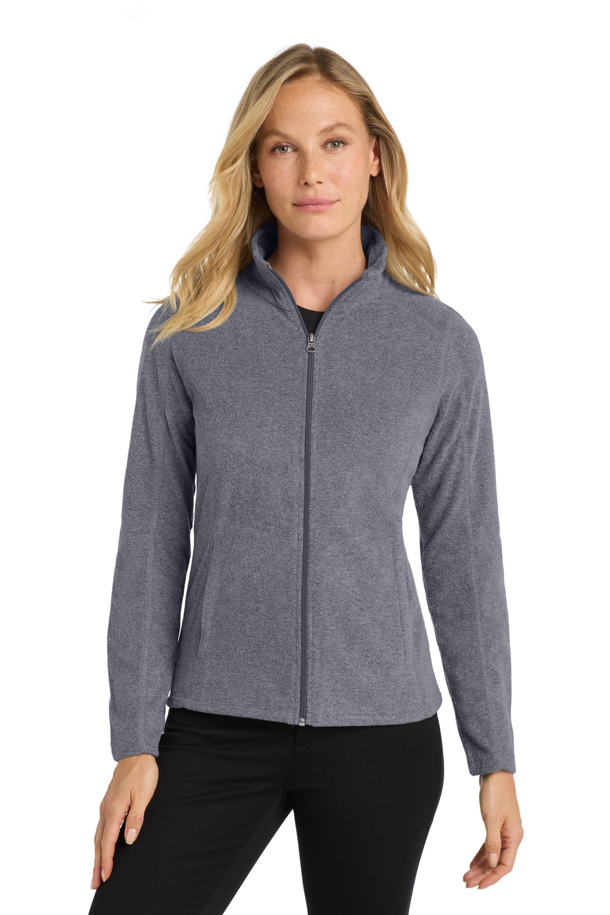 Port Authority ® Women's Heather Microfleece Full-Zip Jacket. L235
