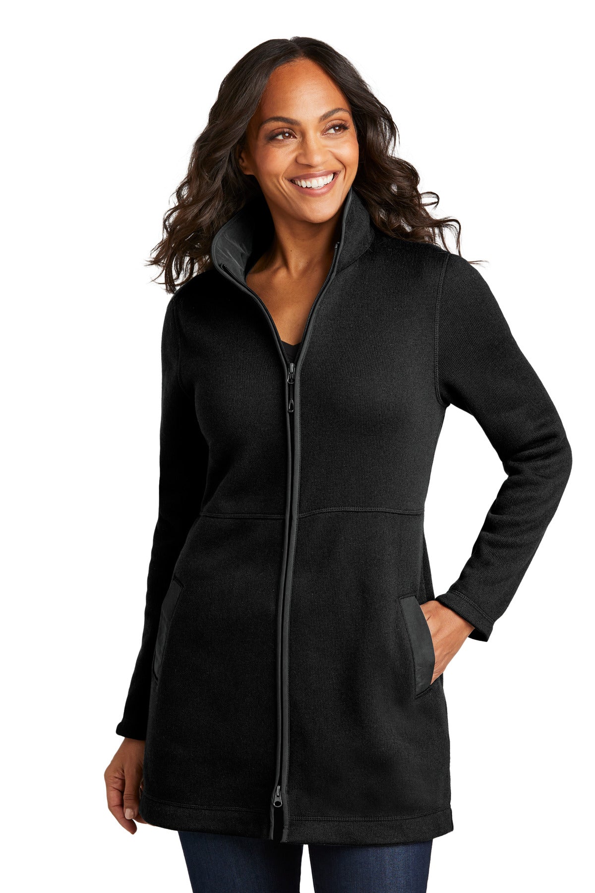 Port Authority ® Women's Arc Sweater Fleece Long Jacket L425