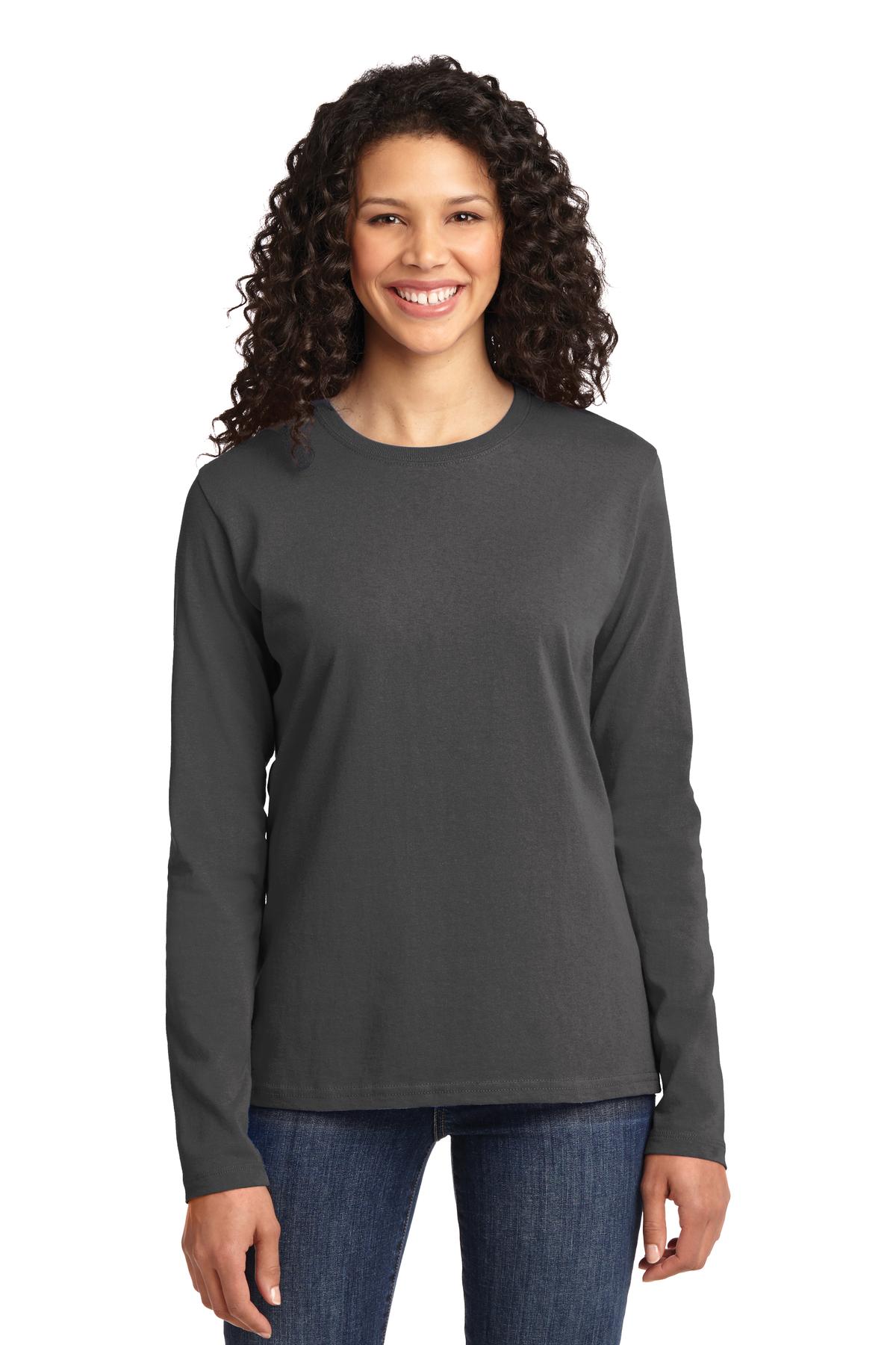 Port & Co ™ Women's Long Sleeve Core Cotton Tee. LPC54LS