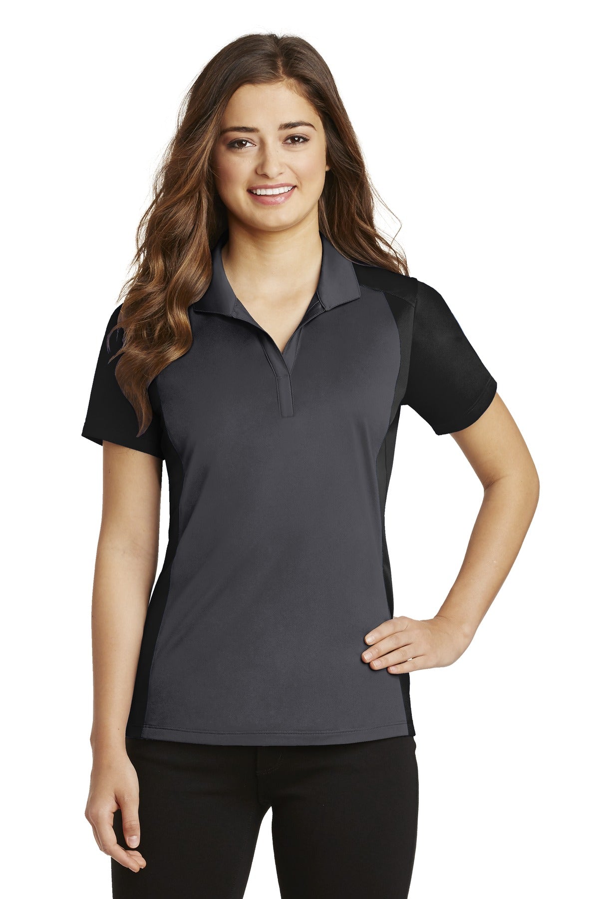 Sport-Tek ® Women's Colorblock Micropique Sport-Wick ® Polo. LST652