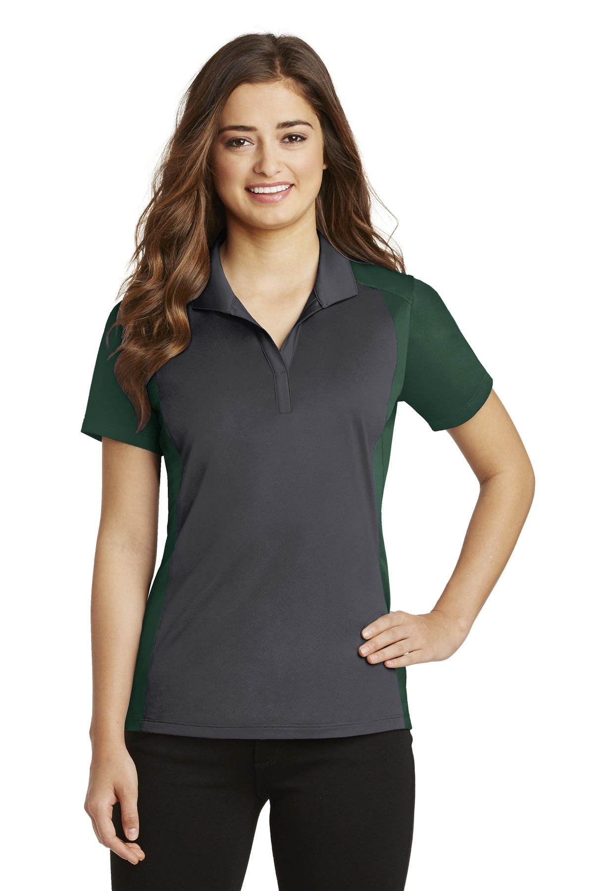 Sport-Tek ® Women's Colorblock Micropique Sport-Wick ® Polo. LST652