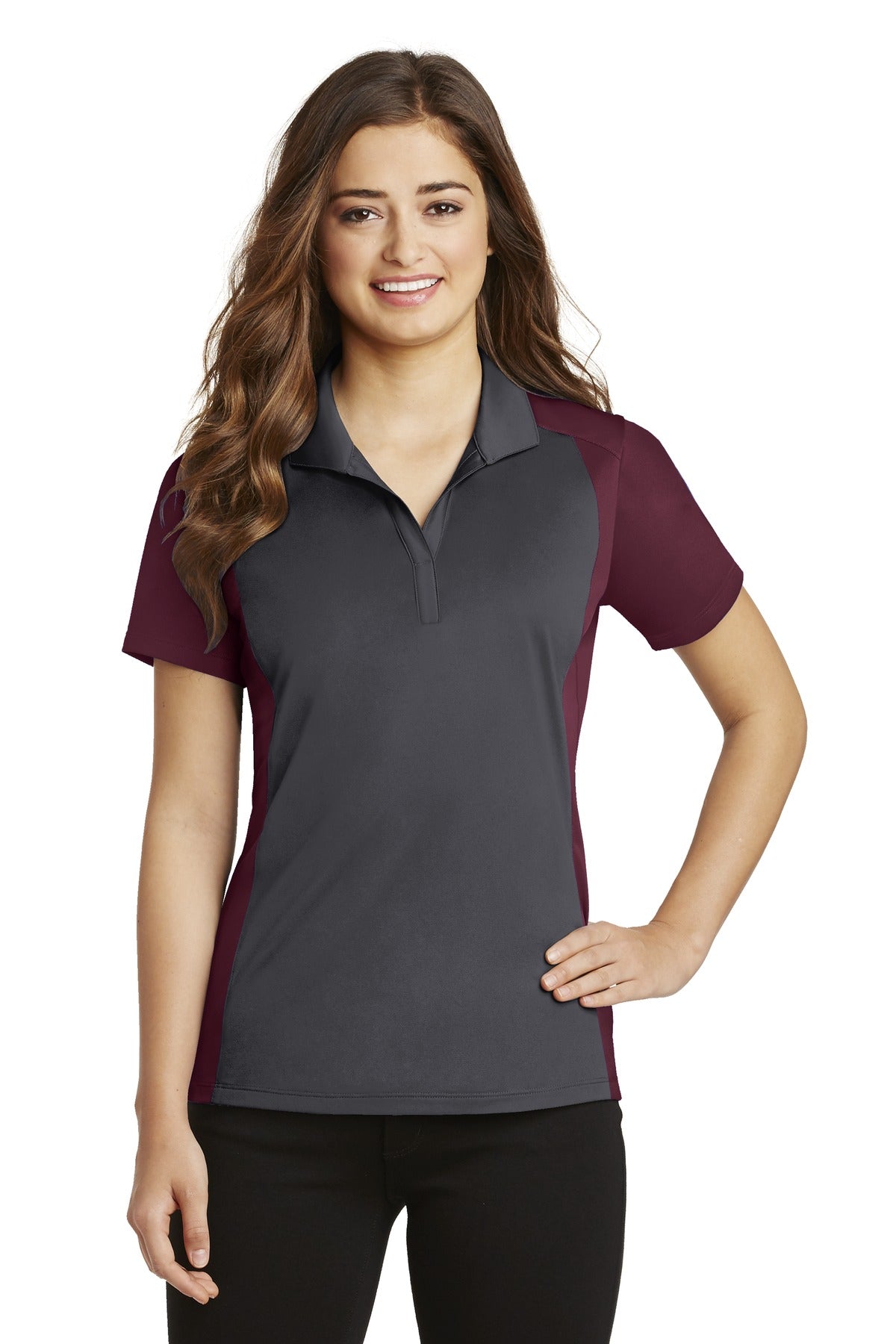 Sport-Tek ® Women's Colorblock Micropique Sport-Wick ® Polo. LST652