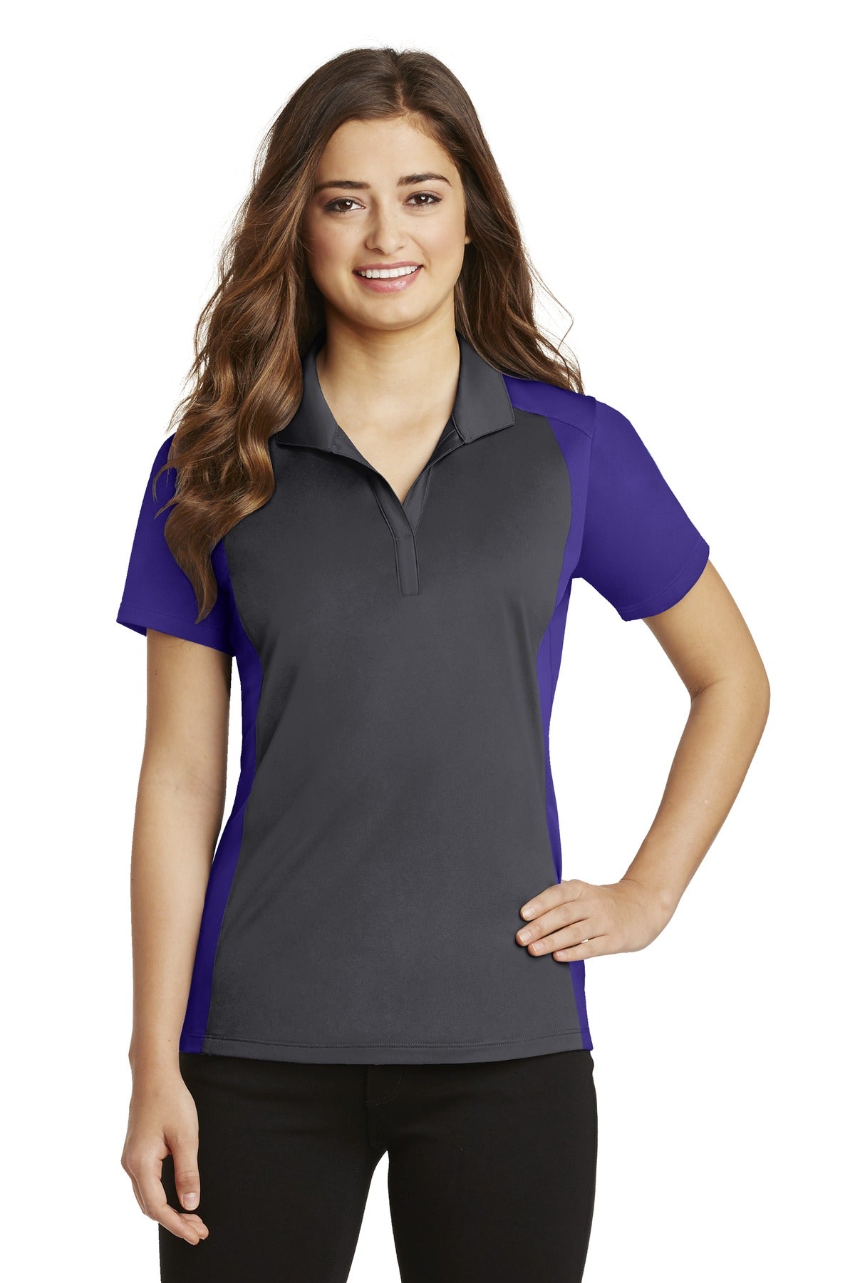 Sport-Tek ® Women's Colorblock Micropique Sport-Wick ® Polo. LST652