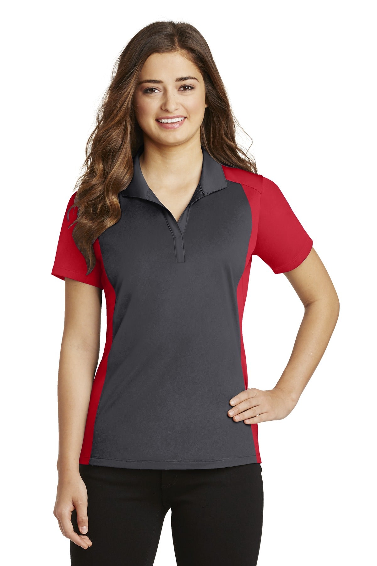 Sport-Tek ® Women's Colorblock Micropique Sport-Wick ® Polo. LST652