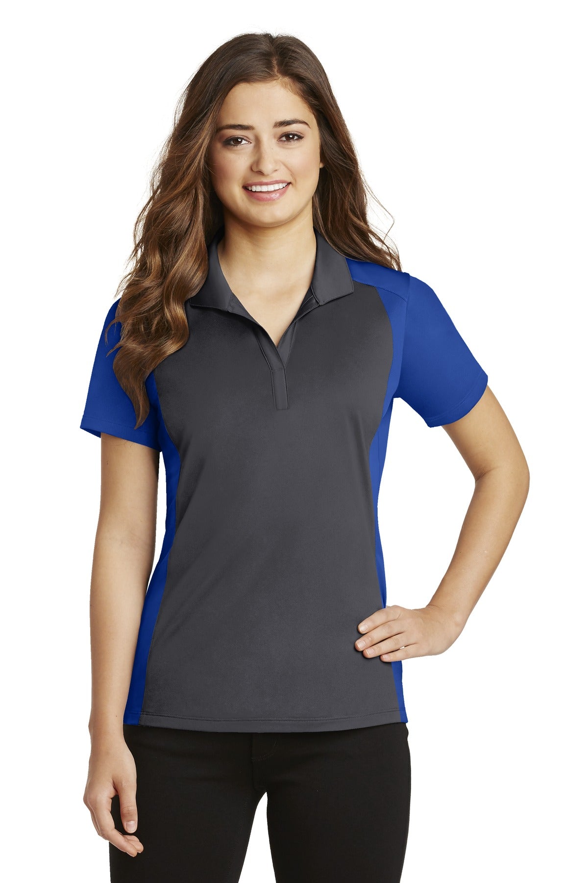 Sport-Tek ® Women's Colorblock Micropique Sport-Wick ® Polo. LST652