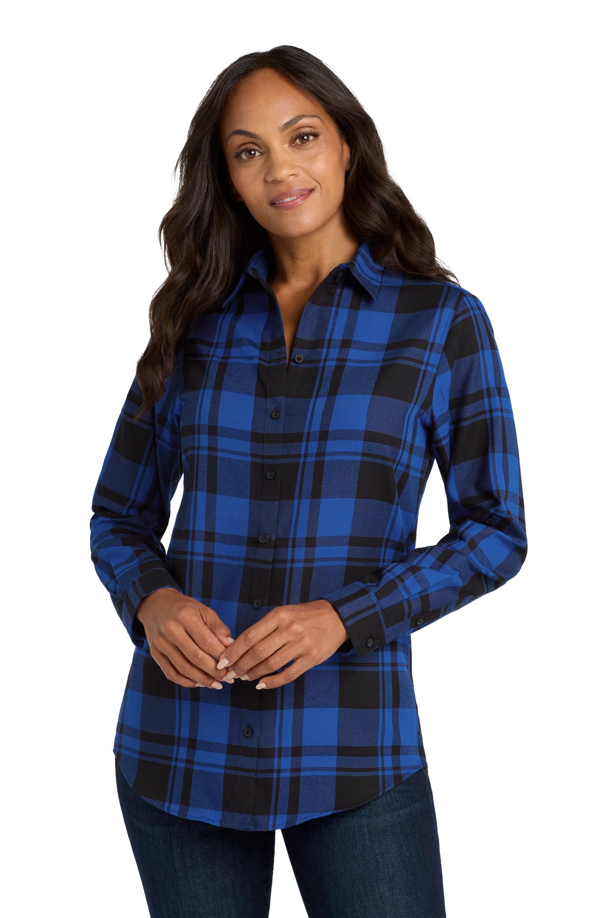 Port Authority ® Women's Plaid Flannel Tunic . LW668
