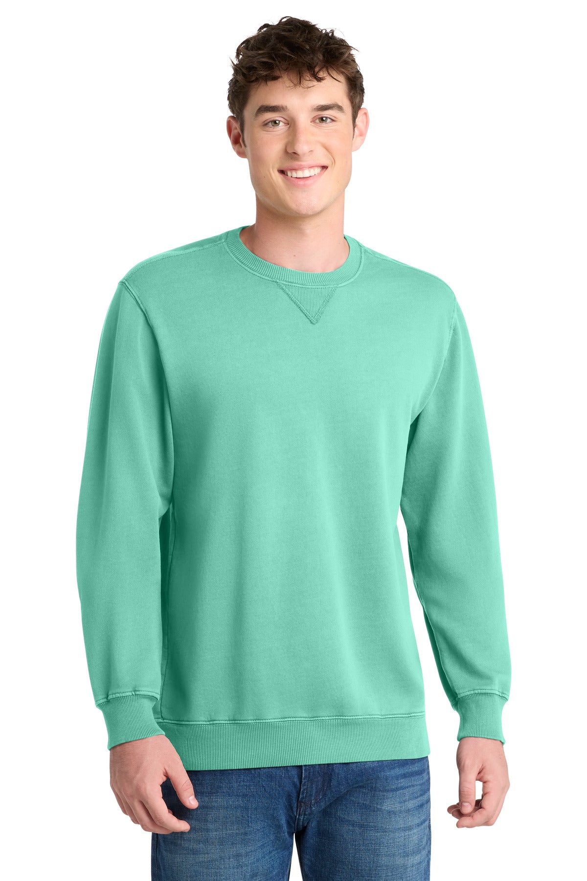 Port & Co ™ Beach Wash ® Garment-Dyed Crewneck Sweatshirt PC098