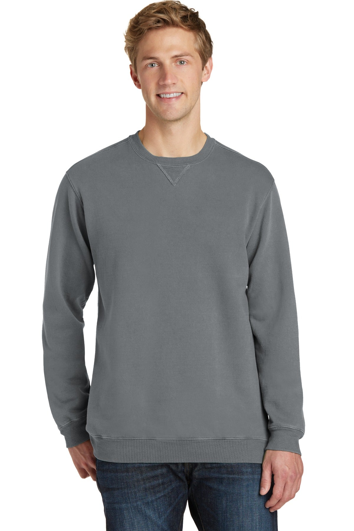 Port & Co ™ Beach Wash ® Garment-Dyed Crewneck Sweatshirt PC098