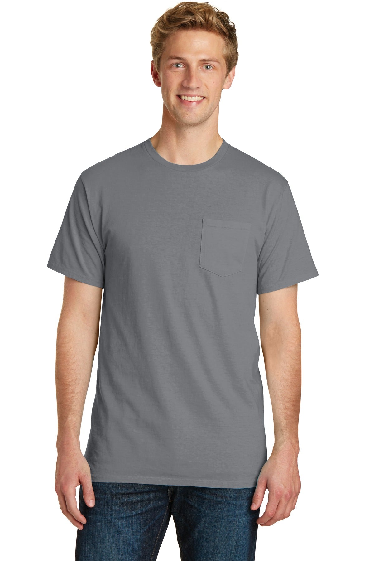 Port & Co ™ Beach Wash ® Garment-Dyed Pocket Tee. PC099P