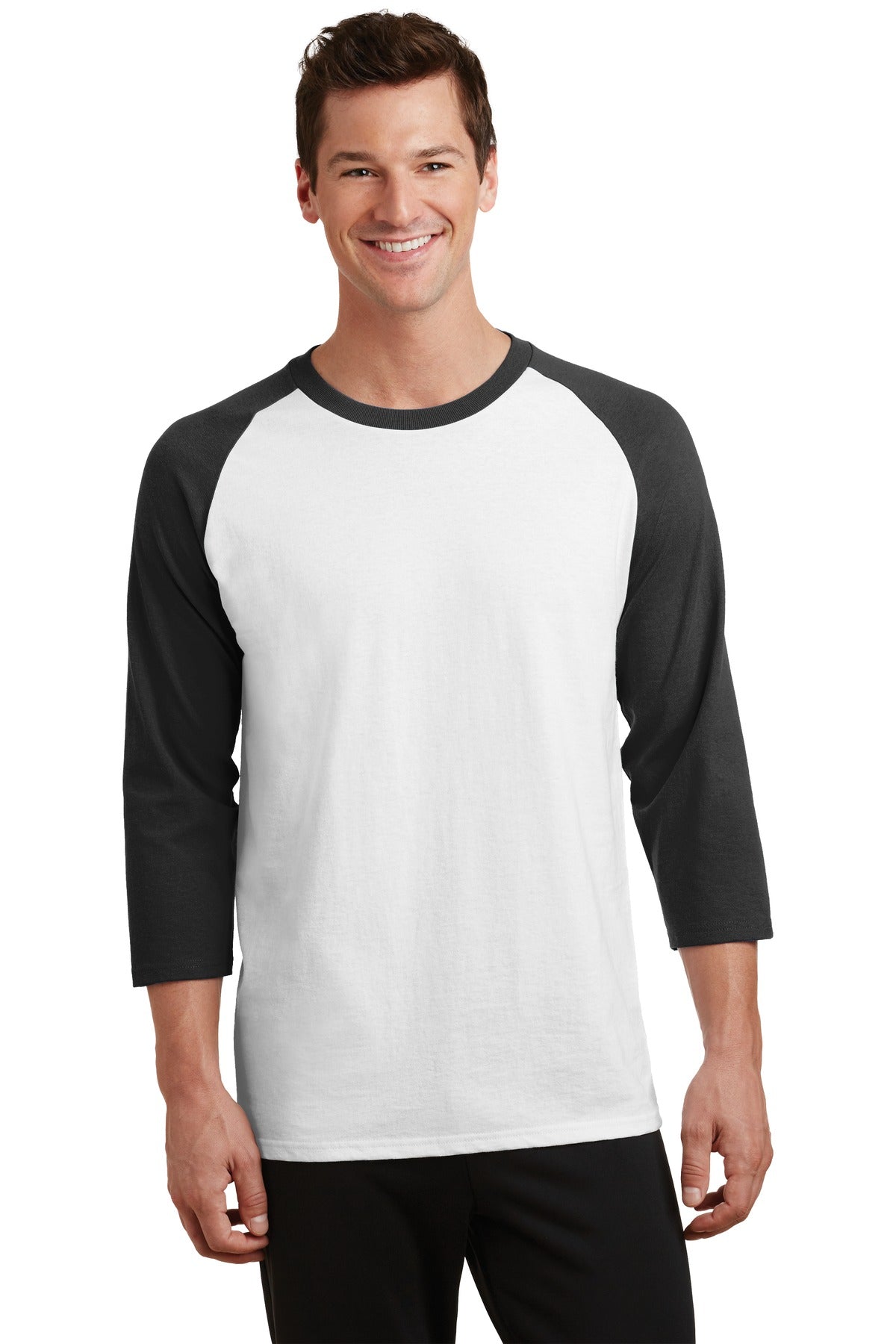Port & Co ™ Core Blend 3/4-Sleeve Raglan Tee. PC55RS