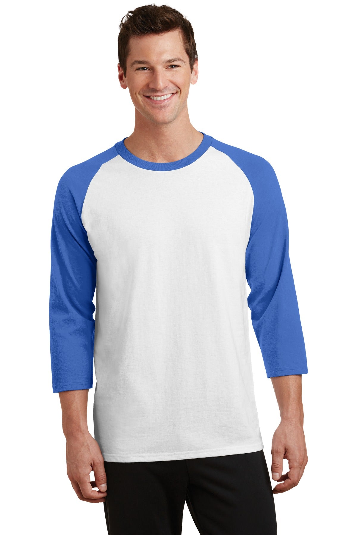 Port & Co ™ Core Blend 3/4-Sleeve Raglan Tee. PC55RS