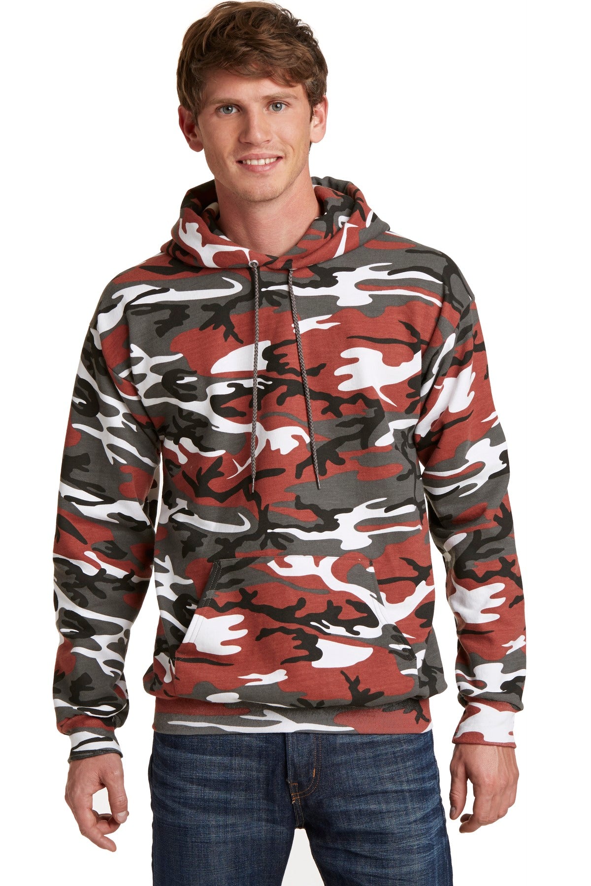 Port & Co ™ Core Fleece Camo Pullover Hooded Sweatshirt. PC78HC