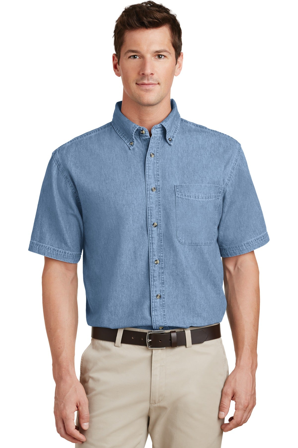Port & Co ™ Short Sleeve Value Denim Shirt. SP11