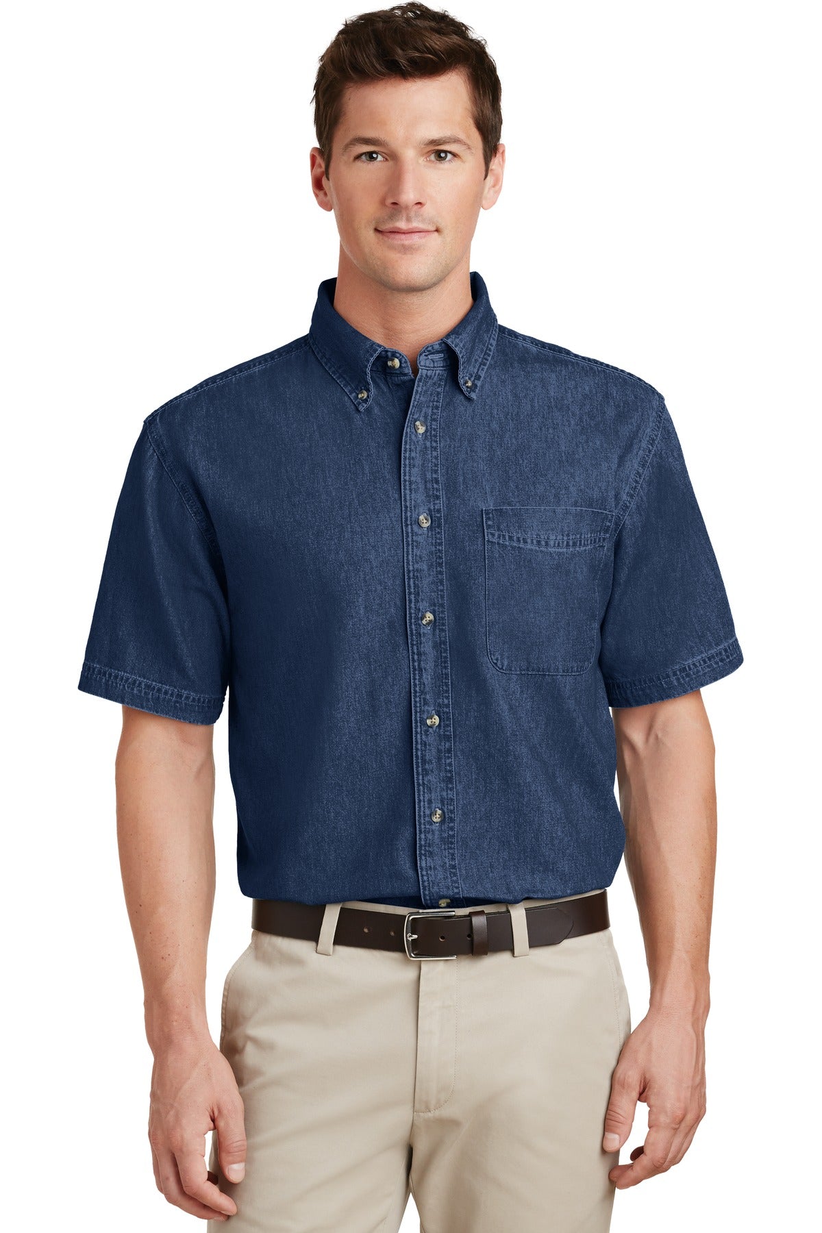 Port & Co ™ Short Sleeve Value Denim Shirt. SP11