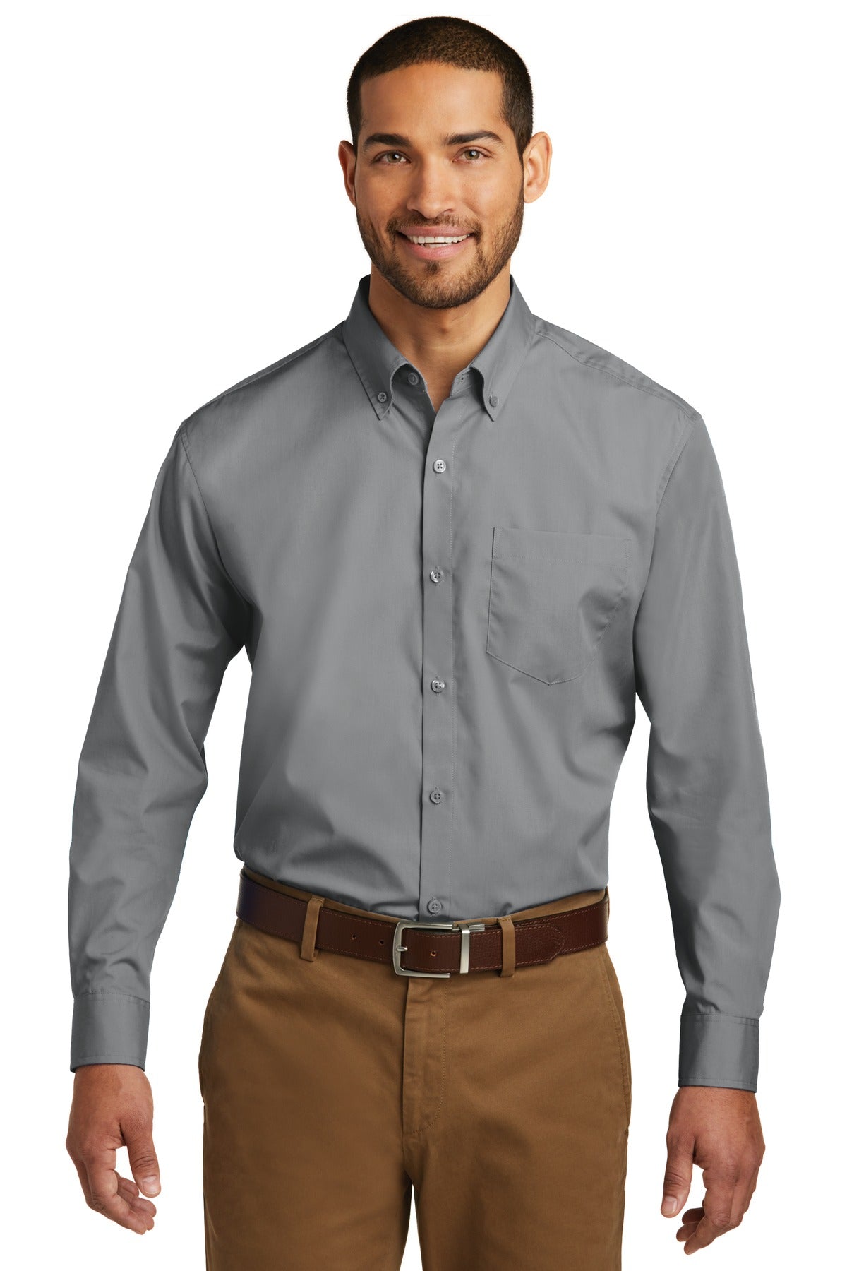 Port Authority ® Long Sleeve Carefree Poplin Shirt. W100