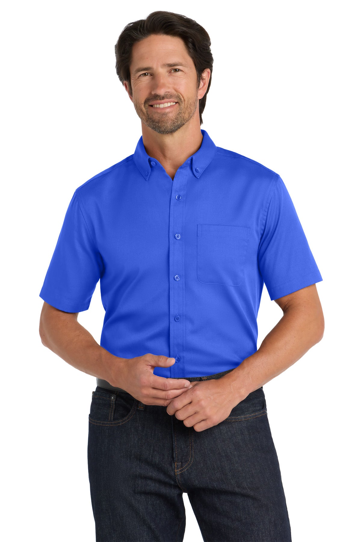 Port Authority ® Short Sleeve SuperPro React ™ Twill Shirt. W809