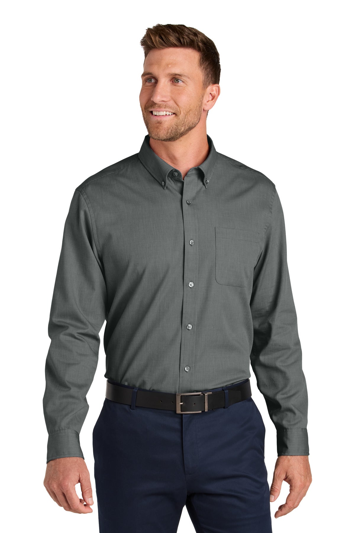 Port Authority ® Long Sleeve Nailhead Easy Care Shirt W816