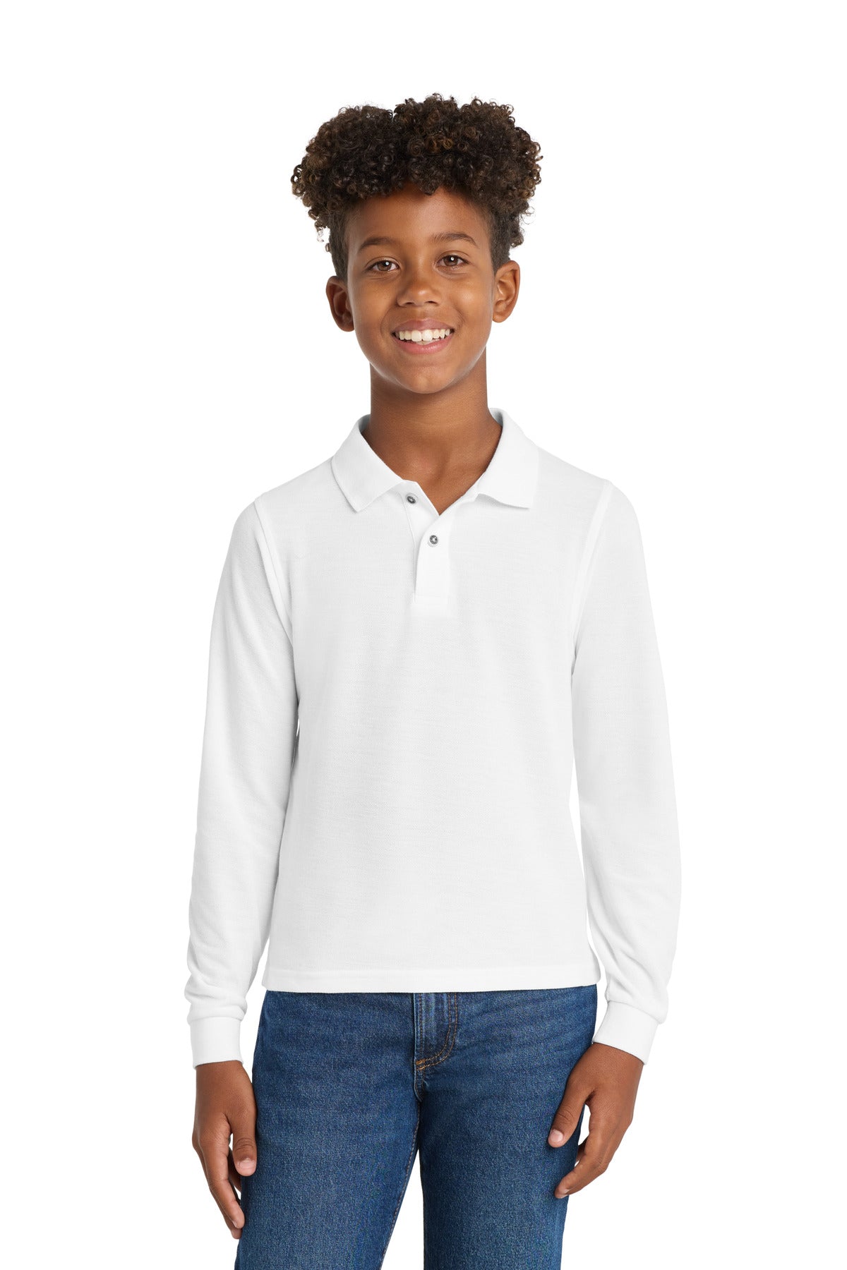Port Authority ® Youth Long Sleeve Silk Touch™ Polo. Y500LS