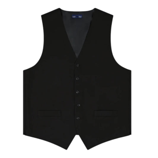 Men's Black Vest 5 button Classic Style