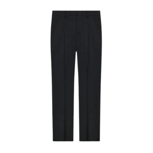 Men's Black Universal Pant, POLY COMFORT WAIST FLAT FRONT