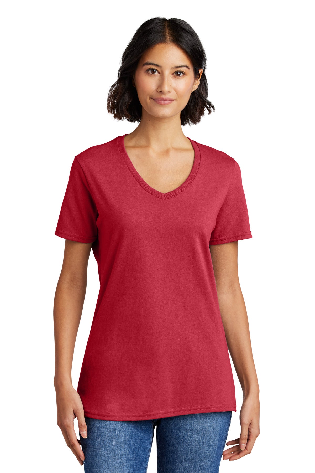 Port & Co ™  Women's Core Cotton V-Neck Tee. LPC54V