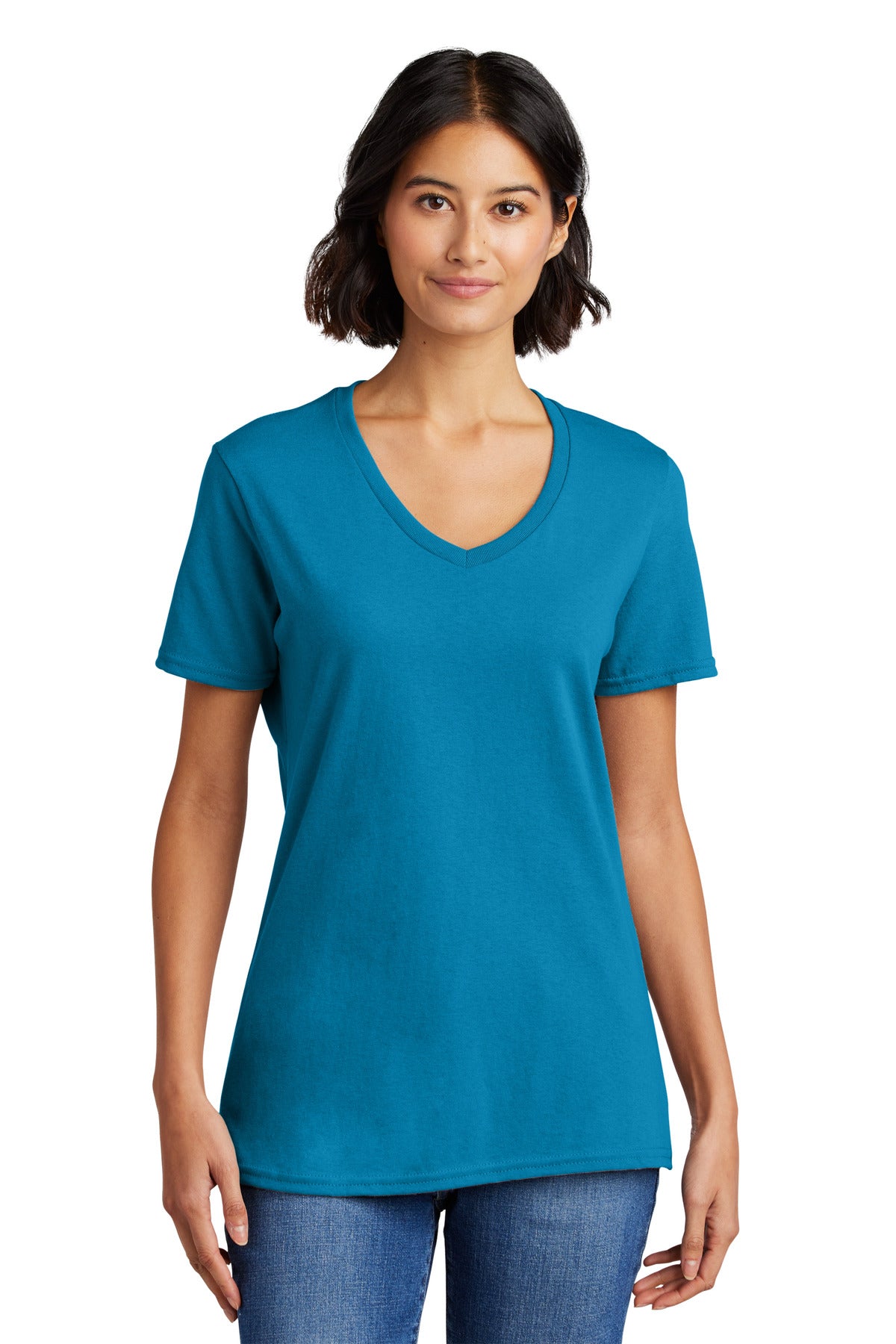 Port & Co ™  Women's Core Cotton V-Neck Tee. LPC54V
