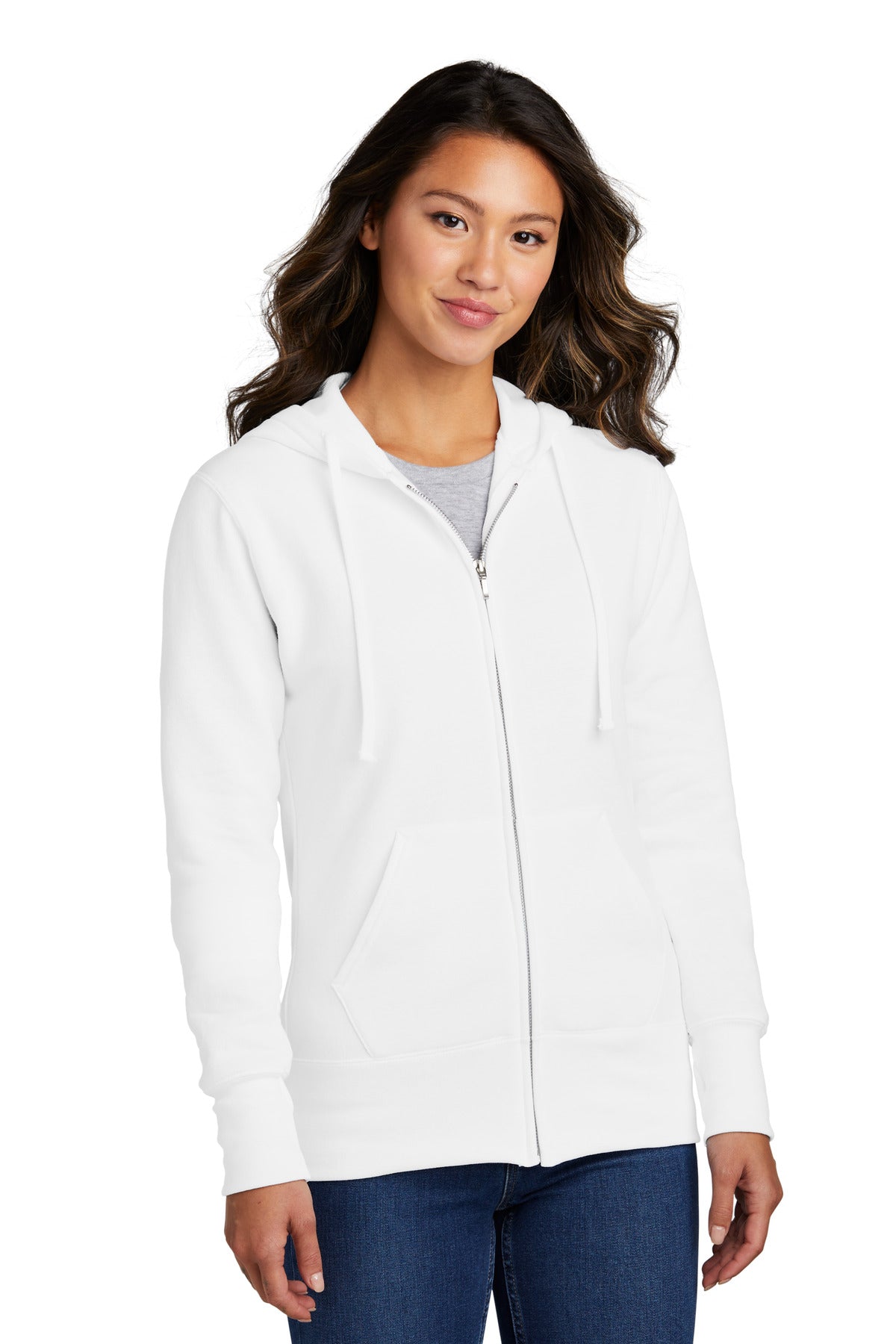 Port & Co ™  Women's Core Fleece Full-Zip Hooded Sweatshirt. LPC78ZH