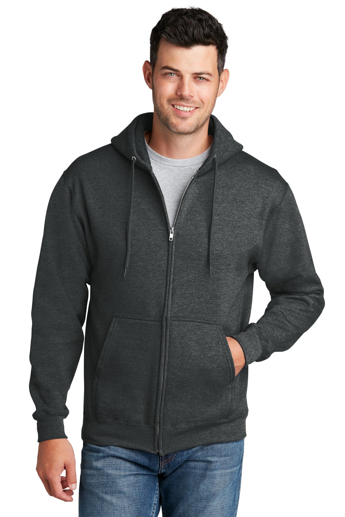 Port & Co ™  Core Fleece Full-Zip Hooded Sweatshirt. PC78ZH