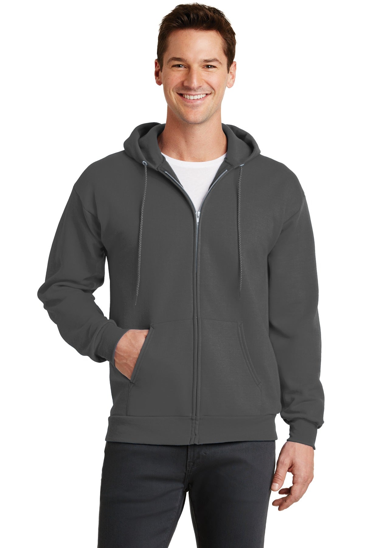 Port & Co ™  Core Fleece Full-Zip Hooded Sweatshirt. PC78ZH