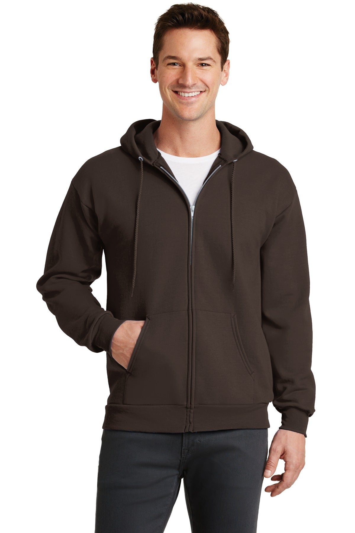 Port & Co ™  Core Fleece Full-Zip Hooded Sweatshirt. PC78ZH