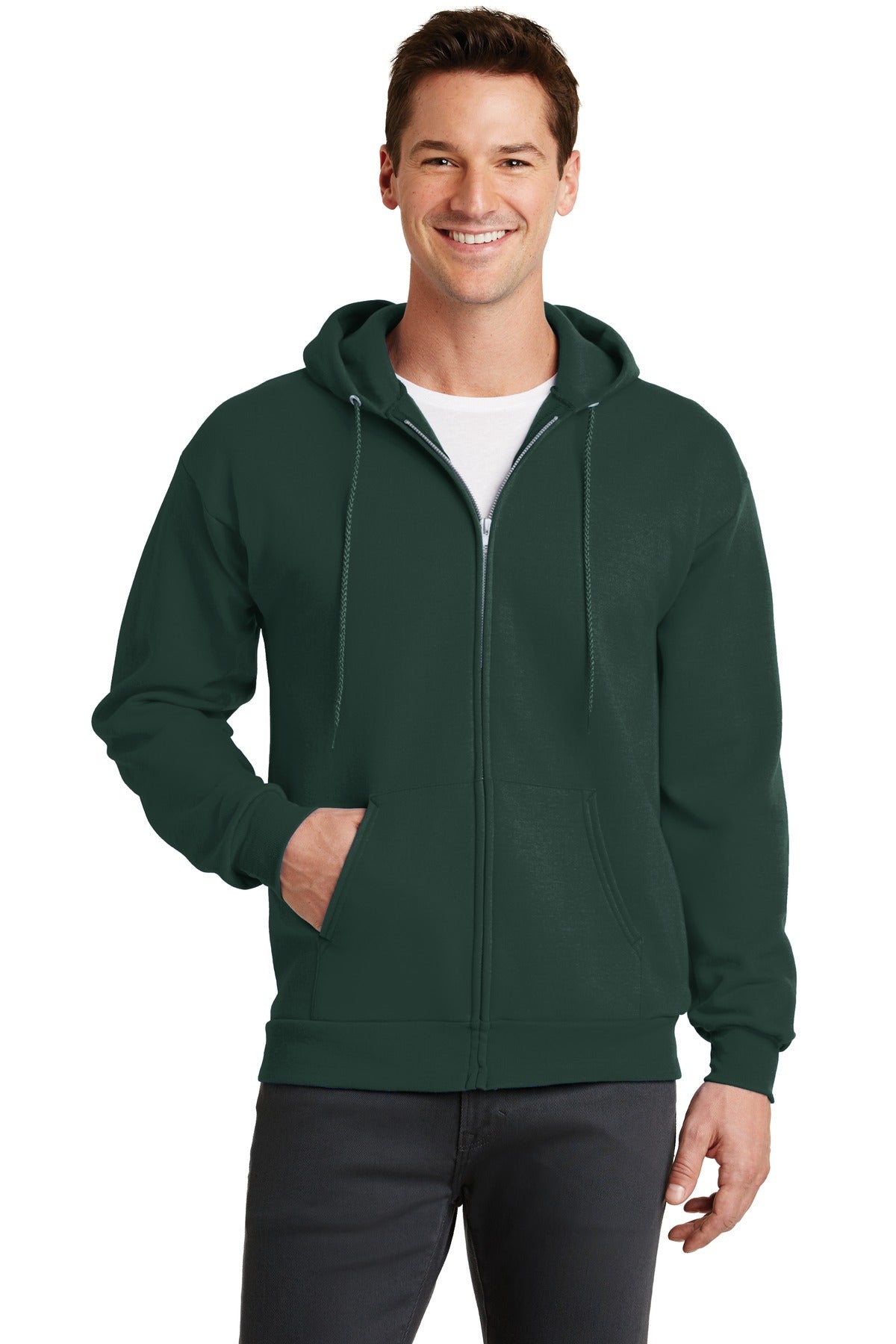 Port & Co ™  Core Fleece Full-Zip Hooded Sweatshirt. PC78ZH