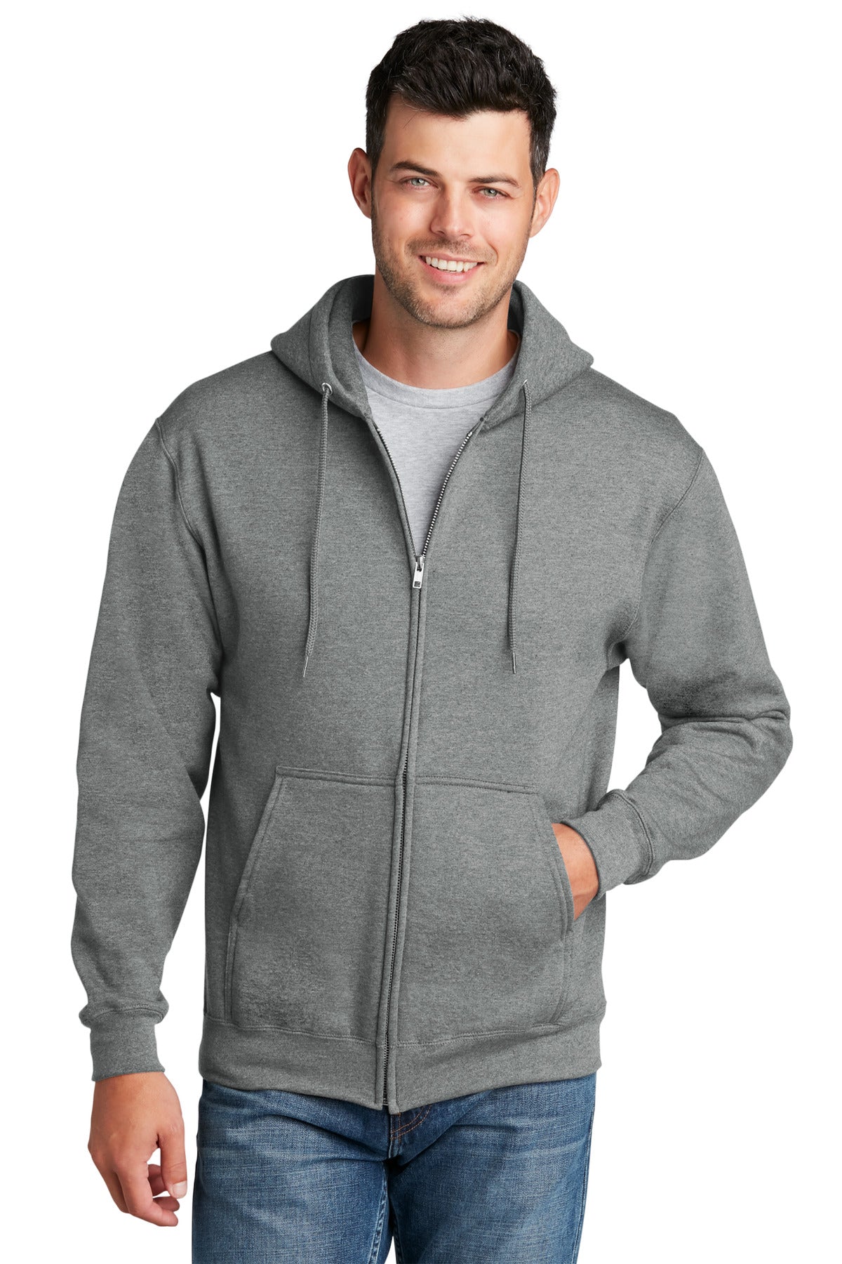 Port & Co ™  Core Fleece Full-Zip Hooded Sweatshirt. PC78ZH