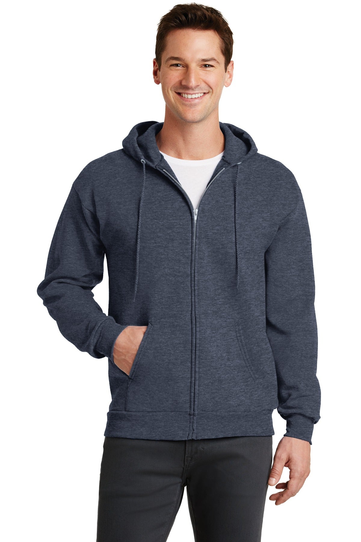 Port & Co ™  Core Fleece Full-Zip Hooded Sweatshirt. PC78ZH