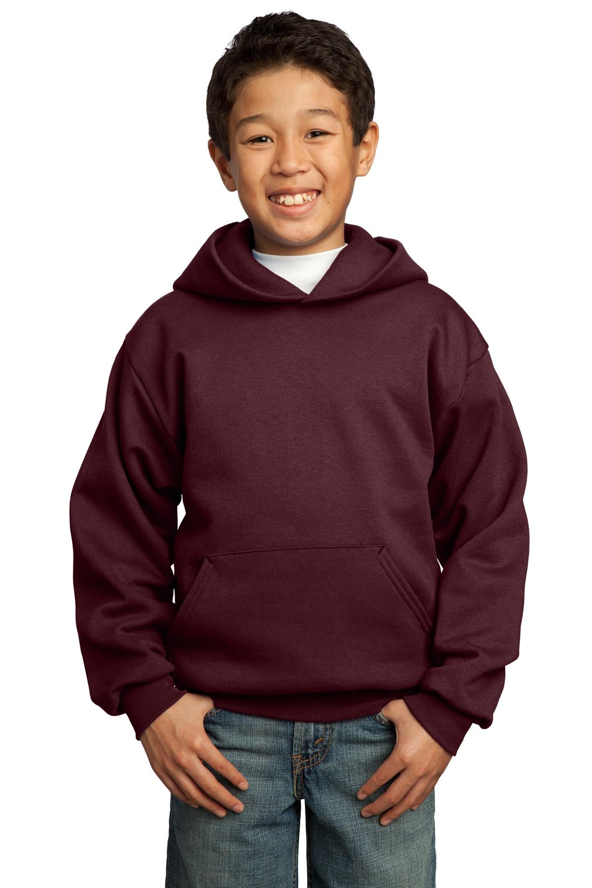 Port & Co ™  Youth Core Fleece Pullover Hooded Sweatshirt.  PC90YH