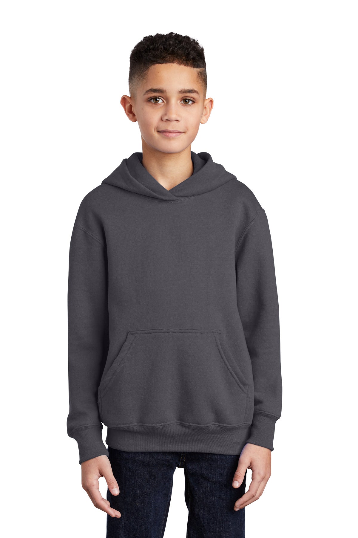 Port & Co ™  Youth Core Fleece Pullover Hooded Sweatshirt.  PC90YH