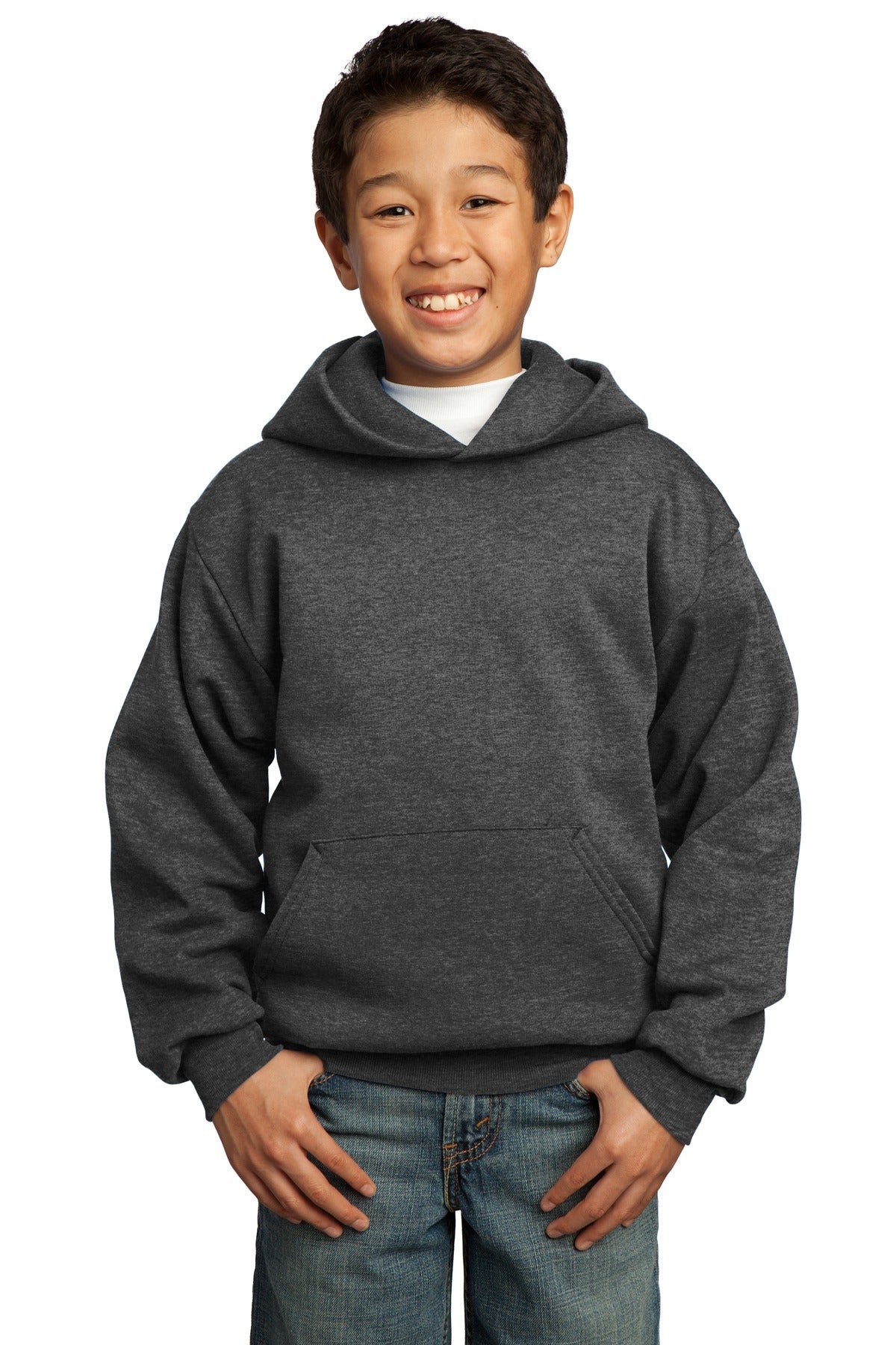 Port & Co ™  Youth Core Fleece Pullover Hooded Sweatshirt.  PC90YH
