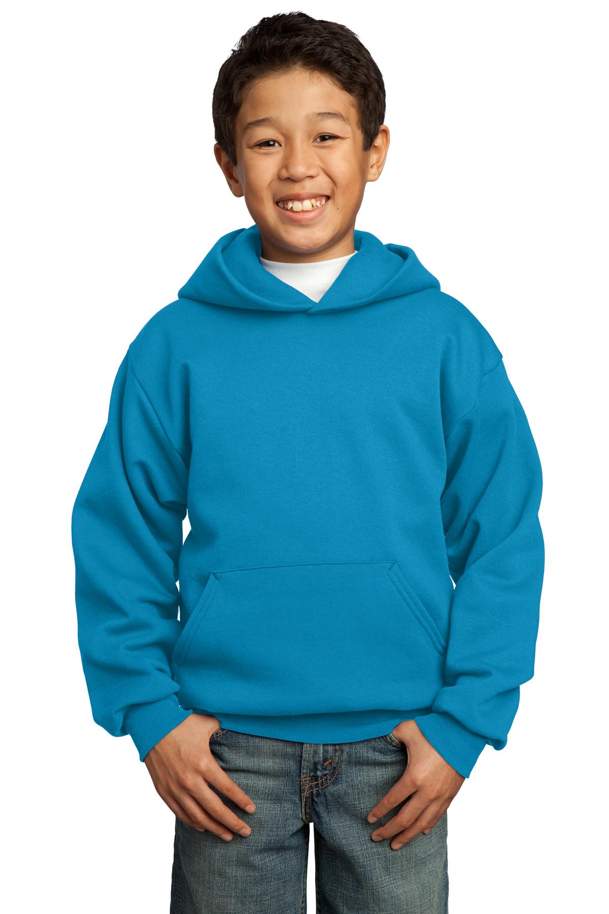 Port & Co ™  Youth Core Fleece Pullover Hooded Sweatshirt.  PC90YH